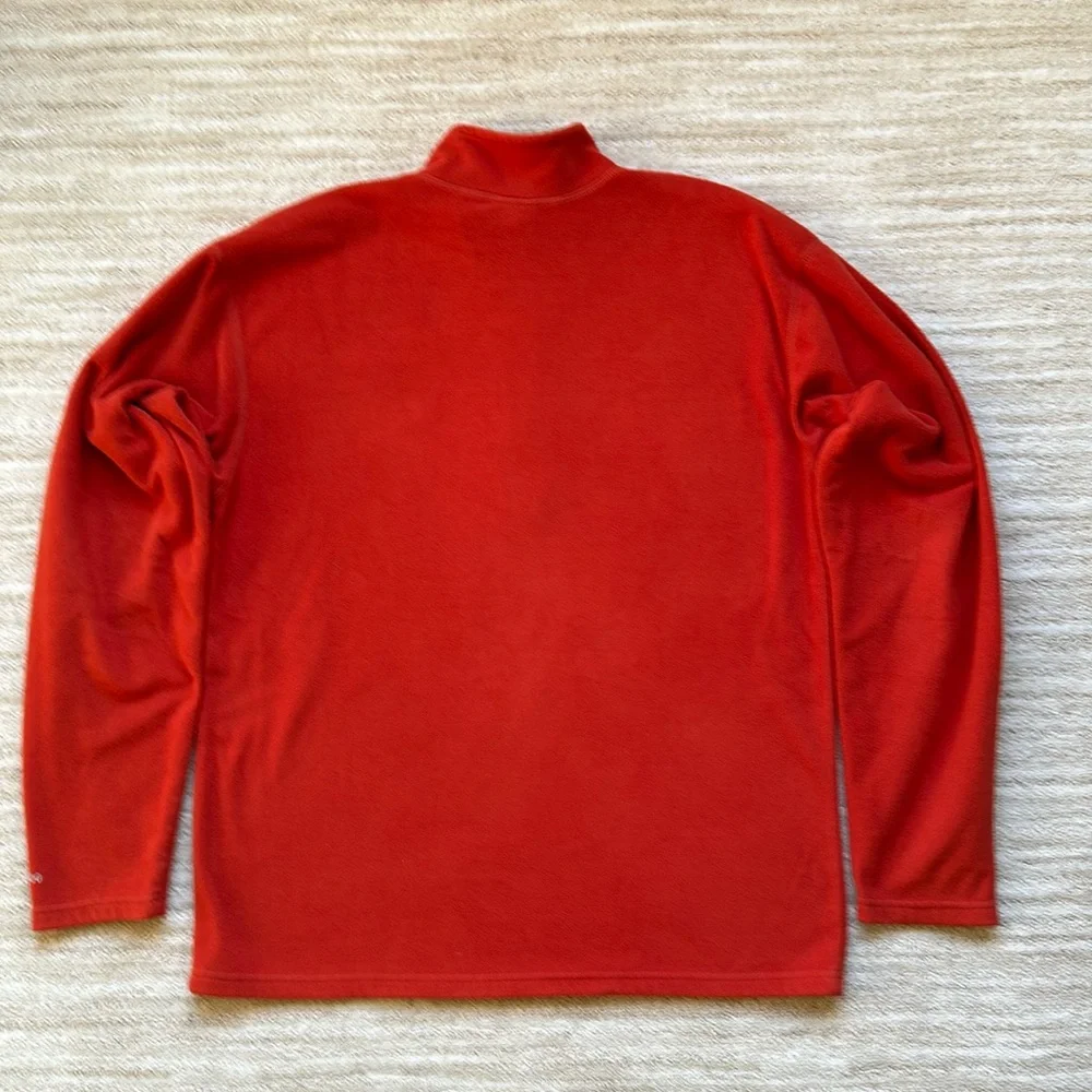 The North Face TKA 100 Glacier 1/4 Zip Pullover Fleece Orange Red Size Small